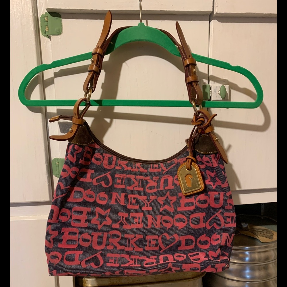 Dooney & Bourke, Inc. Serial # J1594298 Blue Jean / Pink Gently pre loves purse